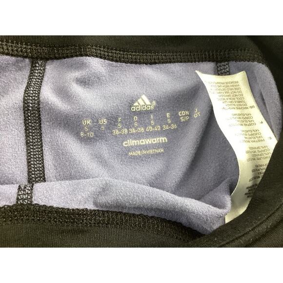 Adidas Black and Blue Drop Cloth Pattern Leggings sz Small - Picture 3 of 5